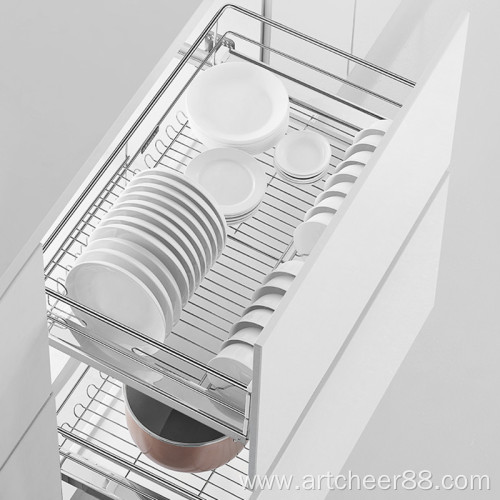 Kitchen Wire Basket with Drawer Slide